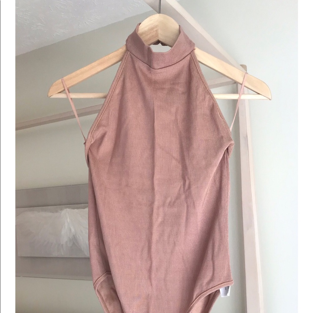 BNWT Zara Blush Halter Bodysuit